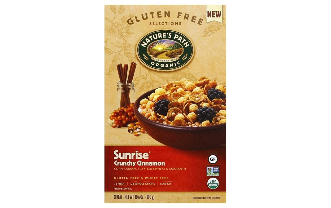 Nature's Path Organic Sunrise Crunchy Cinnamon (Corn, Quinoa, Flax, Buckwheat & Amaranth)   Box  300 grams